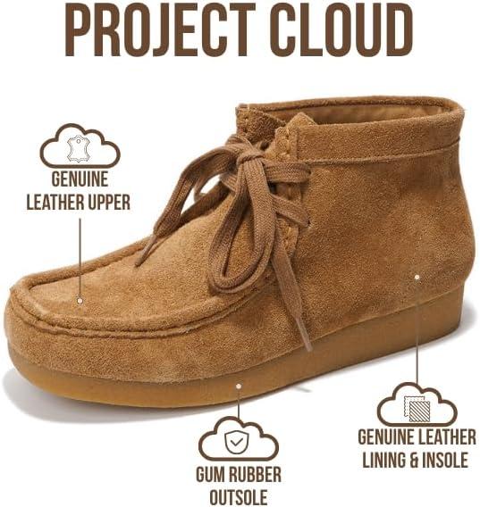 imageProject Cloud 100 Genuine Leather Ankle Boots for Women Lightweight ampamp Non Slip Womens Shoes Memory Foam Insole Chukka Boots Water Resistant Fashion Shoes for Women 2025 Wally BootChestnut