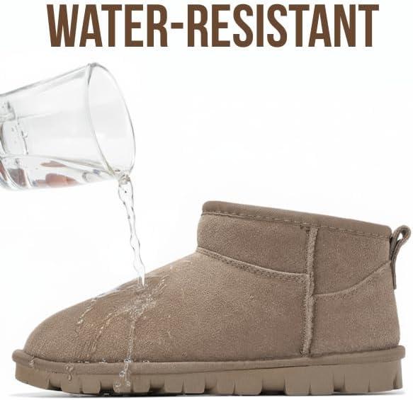 imageProject Cloud 100 Genuine Leather Ankle Boots for Women Water Resistant Womens Boots with Memory Foam Insole Comfortable Fall Shoes for Women 2025 HikeyTaupe Suede