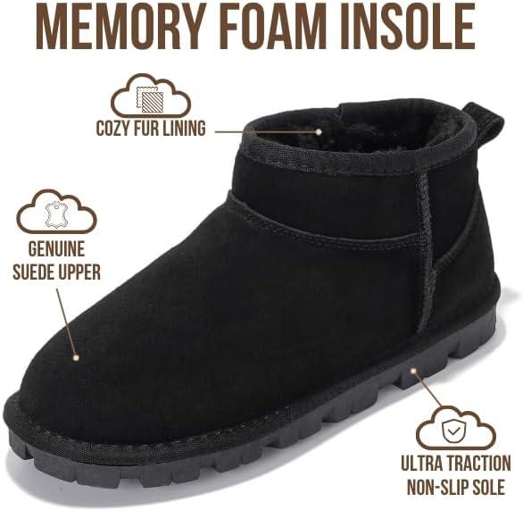 imageProject Cloud 100 Genuine Leather Ankle Boots for Women Water Resistant Womens Boots with Memory Foam Insole Comfortable Fall Shoes for Women 2025 HikeyBlack Suede