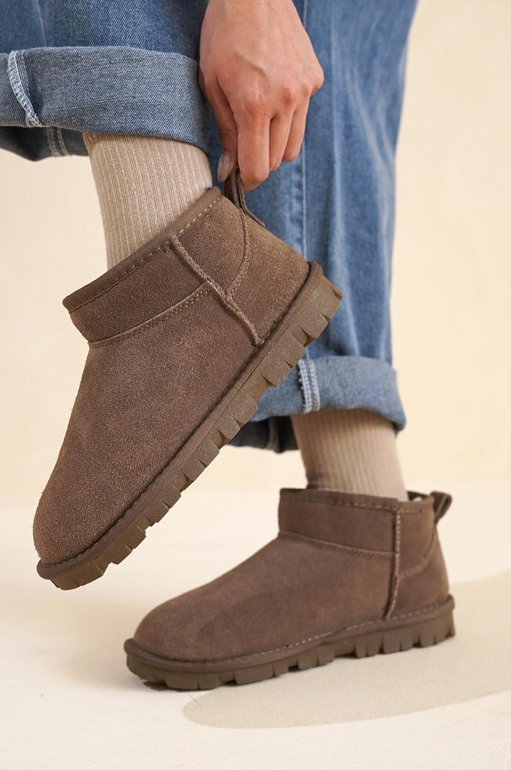 imageProject Cloud 100 Genuine Leather Ankle Boots for Women Water Resistant Womens Boots with Memory Foam Insole Comfortable Fall Shoes for Women 2025 HikeyTaupe Suede