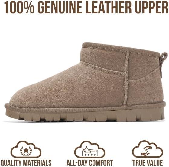 imageProject Cloud 100 Genuine Leather Ankle Boots for Women Water Resistant Womens Boots with Memory Foam Insole Comfortable Fall Shoes for Women 2025 HikeyTaupe Suede