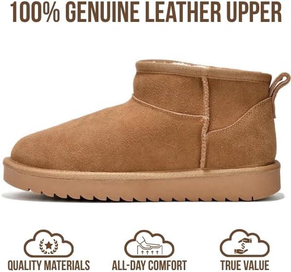 imageProject Cloud 100 Genuine Leather Ankle Boots for Women Water Resistant with Memory Foam Insole Winter Boots for Women Trending Shoes ampamp Comfortable Womens Ankle Boots HippyChestnut