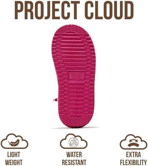 imageProject Cloud 100 Genuine Leather Girls Boots Water Resistant ampamp Lightweight Ankle Boots with Memory Foam Cozy ampamp Fur Non Slip Kids Boots for Girls ampamp Boys Perfect for FallFuschia Suede