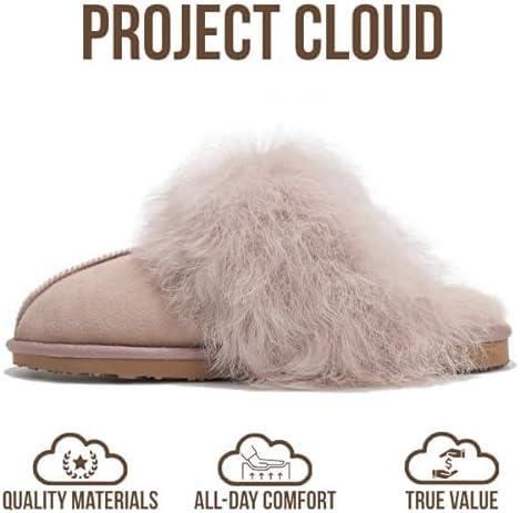 imageProject Cloud 100 Genuine Leather Slippers for Women Footwear with Genuine Fur Lining Womens Clogs ampamp Mule NonSlip IndoorOutdoor Scuff Womens Slippers with Memory Foam Insole HenkaScuff Furpink