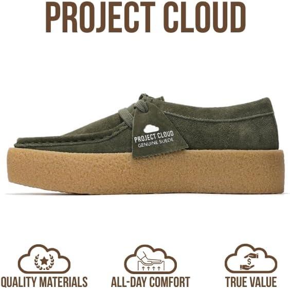 imageProject Cloud 100 Genuine Leather Womens Shoes NonSlip Platform Loafers for Women with Memory Foam Insole Stylish Oxford Fall Shoes for Women 2025 WALLYCHUNKYOlive Suede