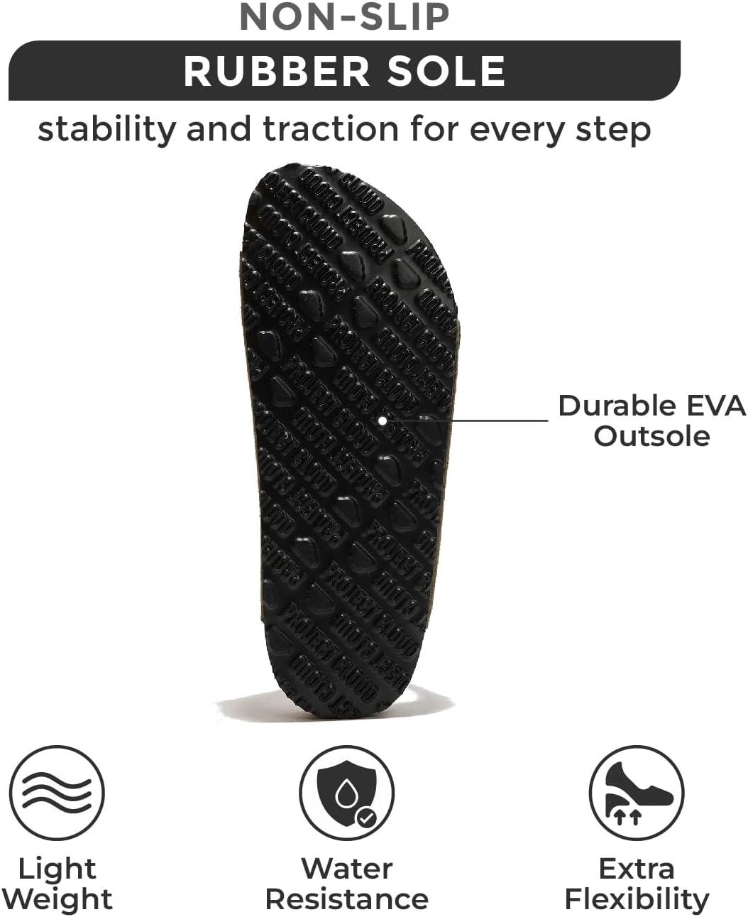 imageProject Cloud Genuine Leather Flat Sandals Women 2025 Beach Essentials Womens Sandals Memory Foam Vacation Essentials Slides for Women Footwear VenitaGrey Suede