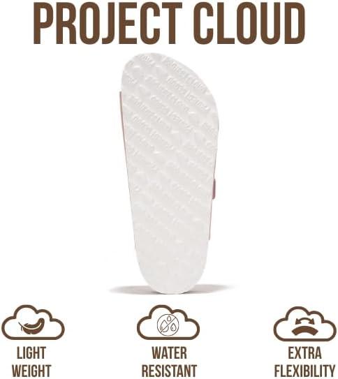 imageProject Cloud Genuine Leather Flat Sandals Women 2025 Beach Essentials Womens Sandals Memory Foam Vacation Essentials Slides for Women Footwear VenitaMauve