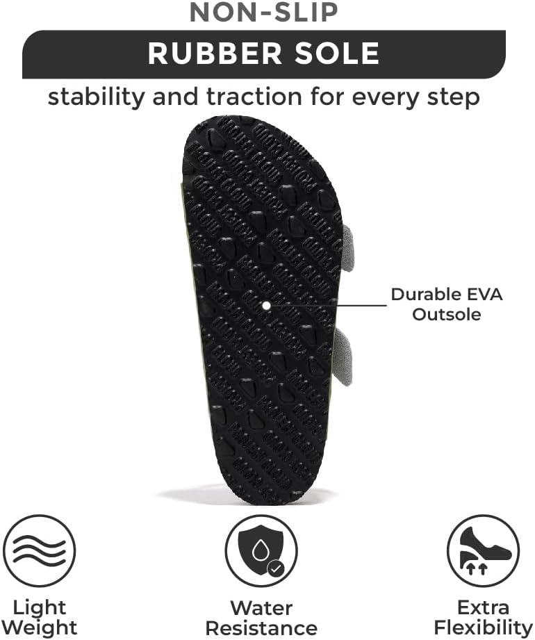 imageProject Cloud Genuine Leather Flat Sandals for Women 2025 Comfortable Beach Essentials Womens Sandals Memory Foam Vacation Essentials Slides for Women Footwear SantoriniPistachio