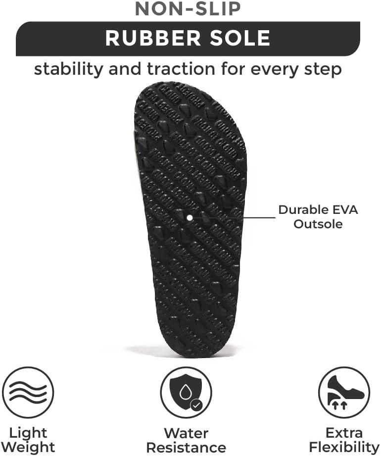 imageProject Cloud Genuine Leather Sandals Women Dressy Summer Beach Essentials Flip Flops ampamp Slides with Memory Foam Insole Womens Sandals Comfortable FootwearLight Gold