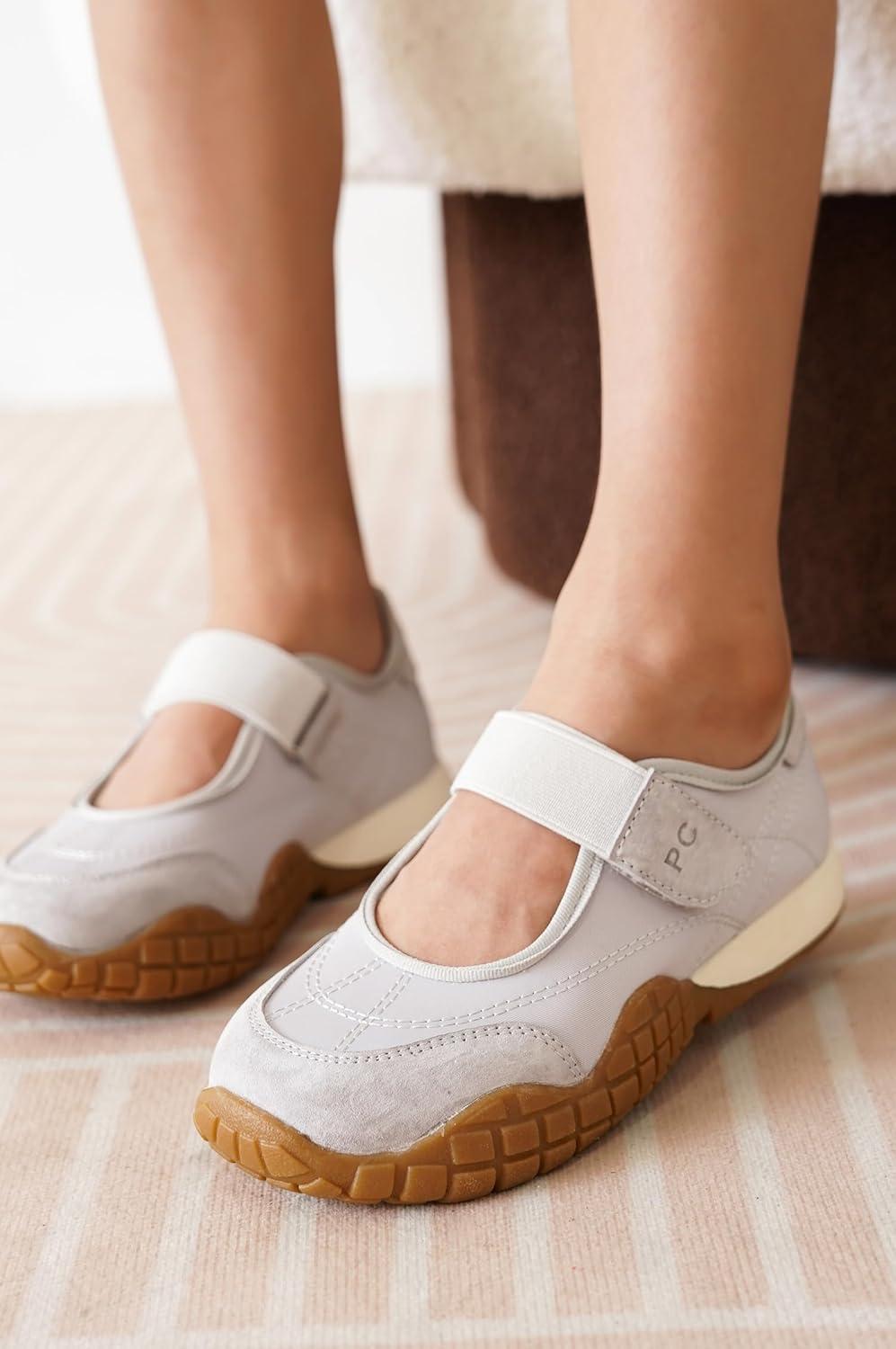 imageProject Cloud Girls Shoes Memory Foam Insole Kids Shoes Girls Sneakers Lightweight Mary Jane Flats ampamp NonSlip Comfortable Kids Sneakers Little DonnaGrey