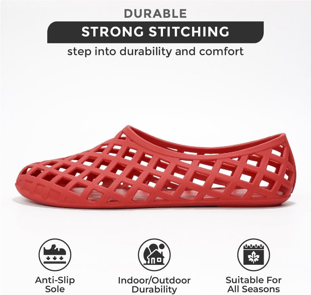 imageProject Cloud Jelly Shoes Women Lightweight ampamp WaterResistant Womens Flats Sandals Non Slip Womens Shoes Perfect Summer Jelly Flats for Women 2025 JellzRed