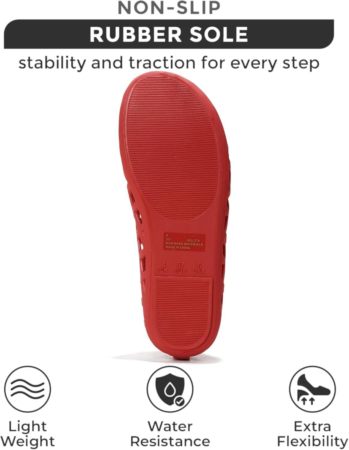 imageProject Cloud Jelly Shoes Women Lightweight ampamp WaterResistant Womens Flats Sandals Non Slip Womens Shoes Perfect Summer Jelly Flats for Women 2025 JellzRed