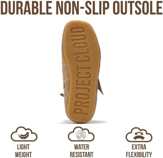 imageProject Cloud Kids Boots 100 Genuine Leather Chukka NonSlip Fall Shoes Girls Boots for Kids with Memory Foam Insole ampamp Gum Rubber Sole Boys ampamp Girls Shoes Kids WallybootWheat Suede