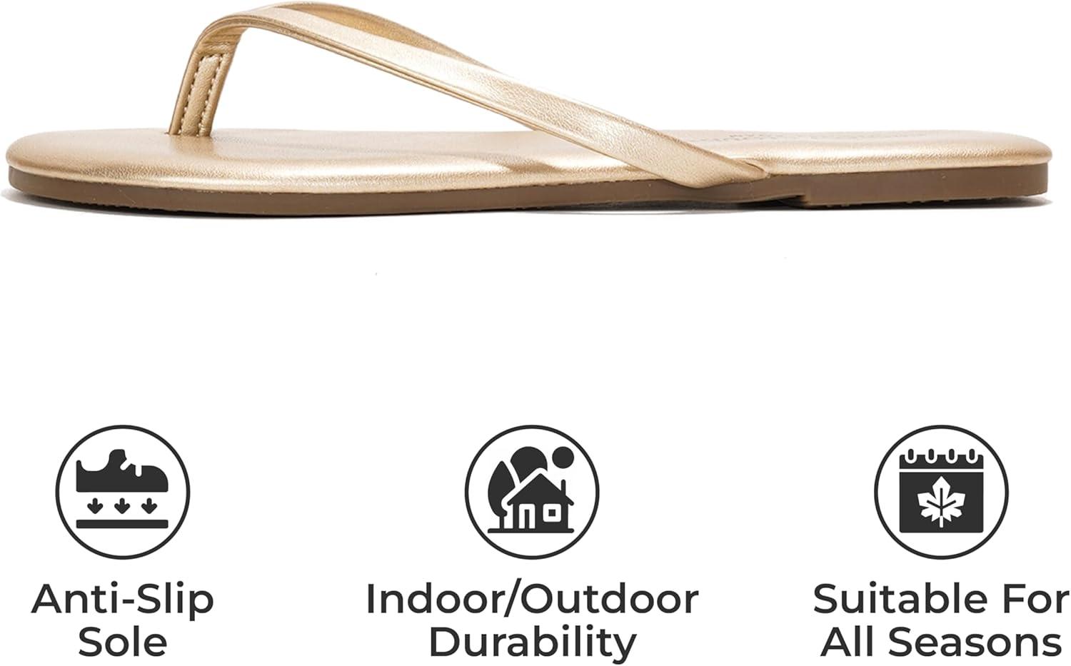 imageProject Cloud Kids Sandals For Girls Footwear with Memory Foam Insole Kids Flip Flops Lightweight ampamp Slip Resistant Girls Sandals Summer Beach Essentials Little FoundationsGold