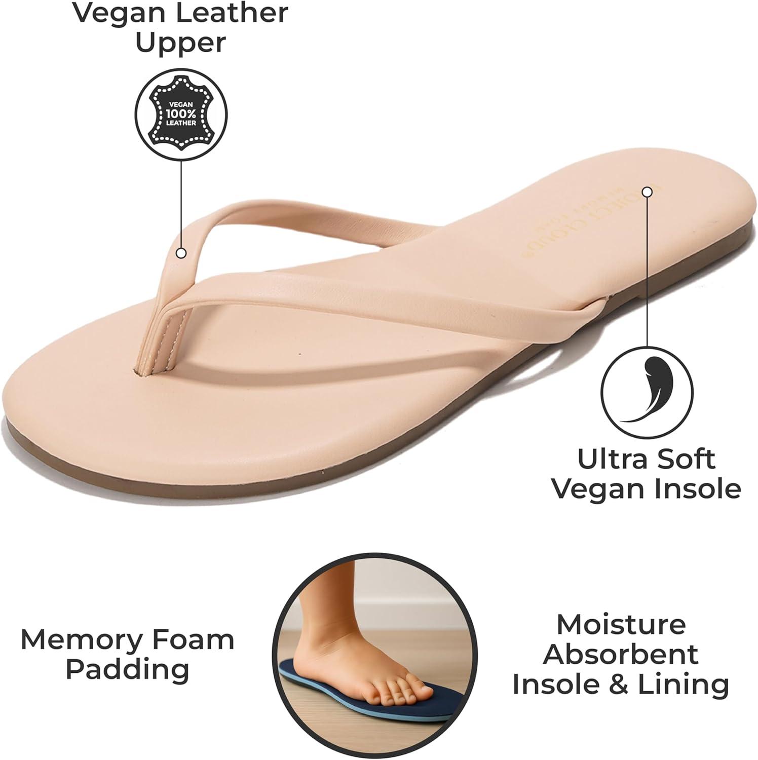imageProject Cloud Kids Sandals For Girls Footwear with Memory Foam Insole Kids Flip Flops Lightweight ampamp Slip Resistant Girls Sandals Summer Beach Essentials Little FoundationsBone