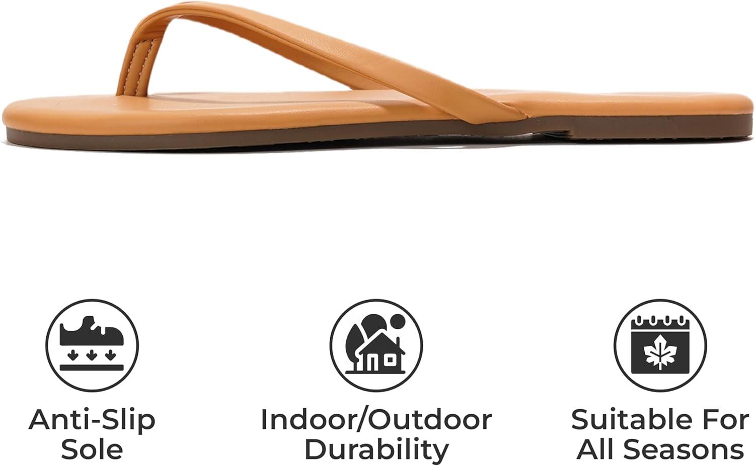 imageProject Cloud Kids Sandals For Girls Footwear with Memory Foam Insole Kids Flip Flops Lightweight ampamp Slip Resistant Girls Sandals Summer Beach Essentials Little FoundationsTan