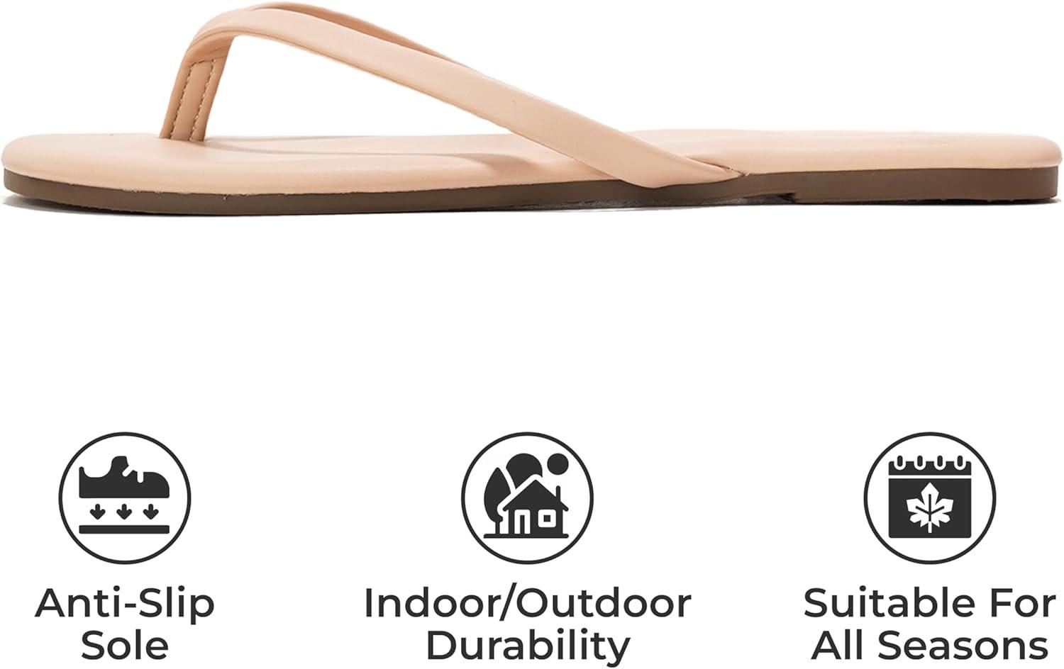 imageProject Cloud Kids Sandals For Girls Footwear with Memory Foam Insole Kids Flip Flops Lightweight ampamp Slip Resistant Girls Sandals Summer Beach Essentials Little FoundationsBone