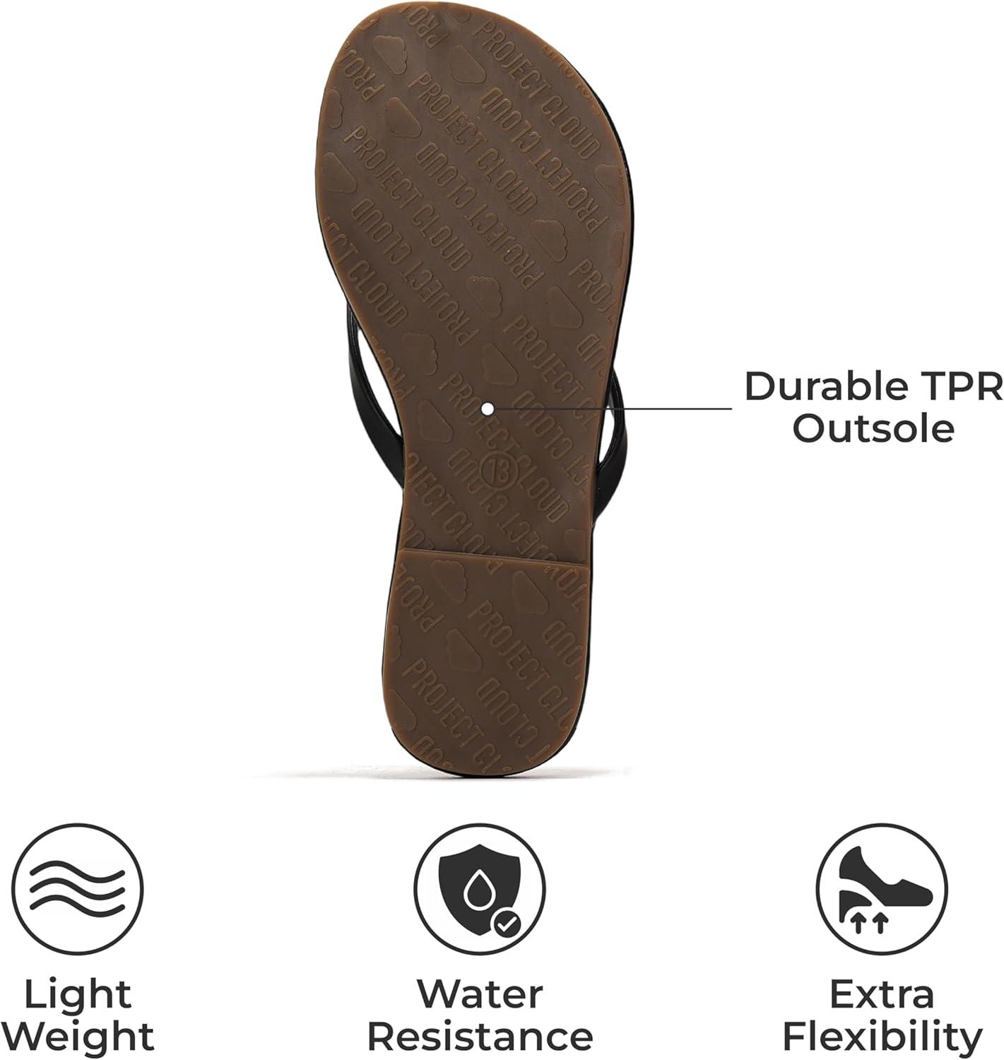 imageProject Cloud Kids Sandals For Girls Footwear with Memory Foam Insole Kids Flip Flops Lightweight ampamp Slip Resistant Girls Sandals Summer Beach Essentials Little FoundationsBlack