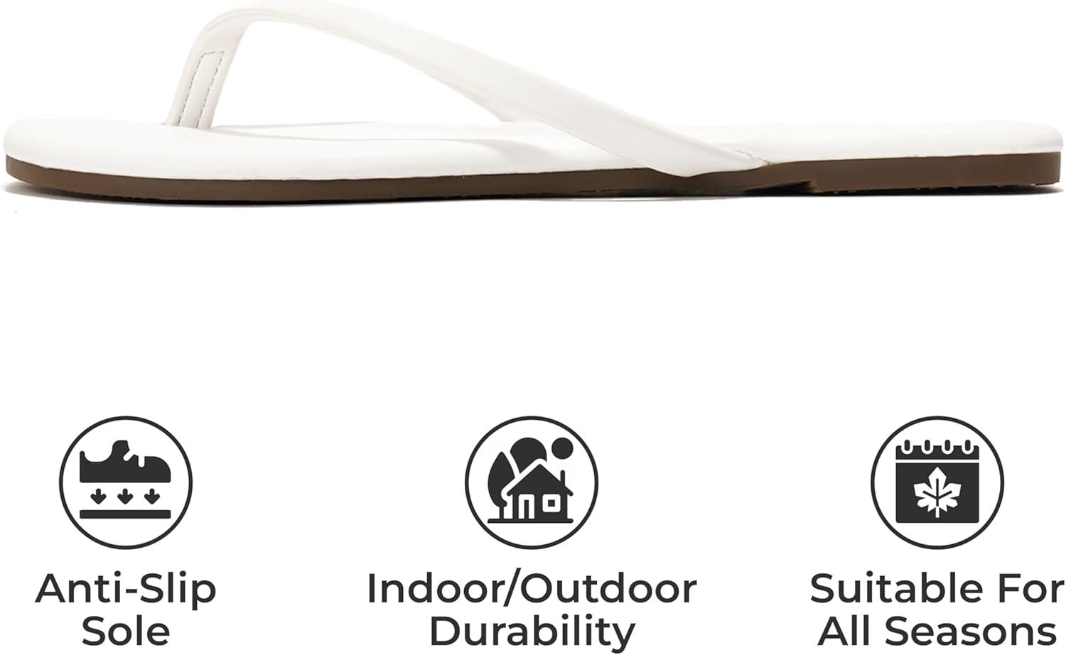 imageProject Cloud Kids Sandals For Girls Footwear with Memory Foam Insole Kids Flip Flops Lightweight ampamp Slip Resistant Girls Sandals Summer Beach Essentials Little FoundationsWhite