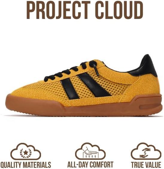 imageProject Cloud Kids Shoes for Girls ampamp Boys Easy Slip On Kids Sneakers for Boys ampamp Girls Shoes with Memory Foam Insole Non Slip and Lightweight Kids Sneakers Little VerdictMustard