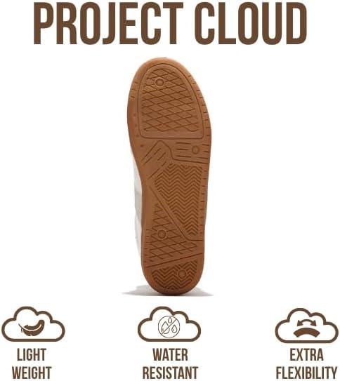 imageProject Cloud Leather Sneakers for Men Shoes Memory Foam Insole NonSlip Casual Shoes for Men Footwear Lightweight Vegan Leather Fashion Sneakers JakeWhite