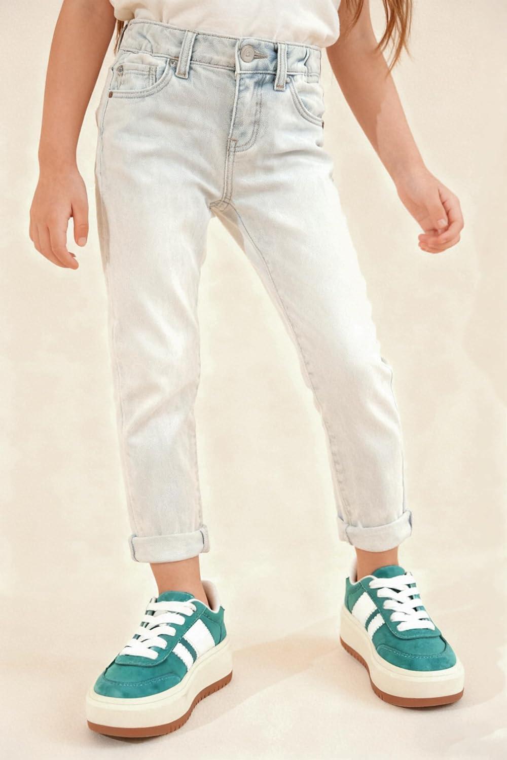 imageProject Cloud Platform Girls Sneakers Lightweight Memory Foam Insole Laceup Kids Shoes with Trendy Styles NonSlip Fashion Platform Boys and Girls Shoes Little NitaForest Green