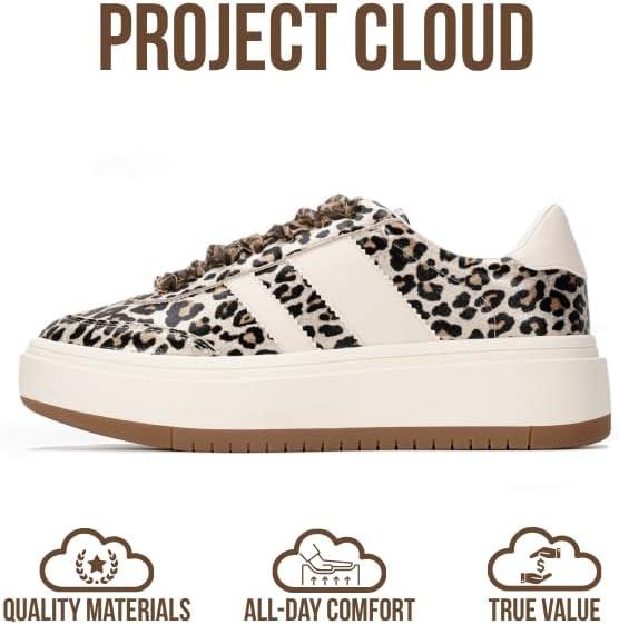 imageProject Cloud Platform Sneakers for Women Lightweight Memory Foam Insole Womens Sneakers NonSlip Fashion Sneakers for Women Footwear Womens Fashion Platform Shoes NitaLeopard