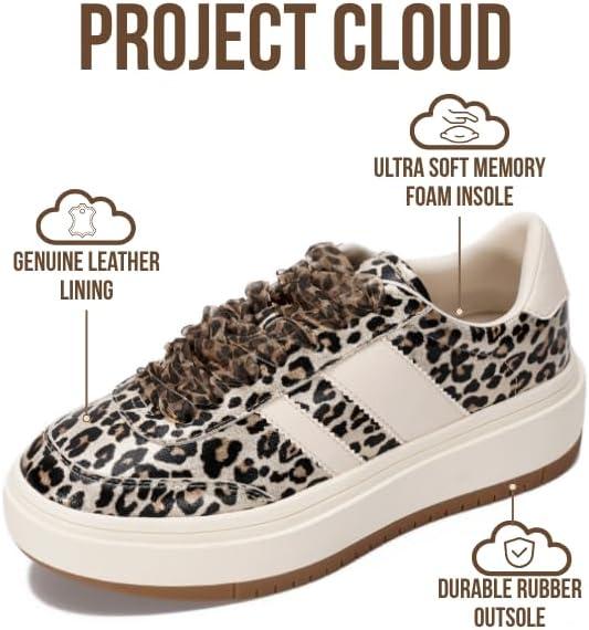 imageProject Cloud Platform Sneakers for Women Lightweight Memory Foam Insole Womens Sneakers NonSlip Fashion Sneakers for Women Footwear Womens Fashion Platform Shoes NitaLeopard