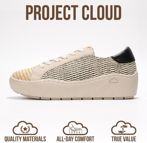 imageProject Cloud Platform Sneakers for Women Lightweight Womens Sneakers with Memory Foam Insole Non Slip LaceUp Womens Shoes Perfect Summer Shoes for Women 2025 BossyRaffia