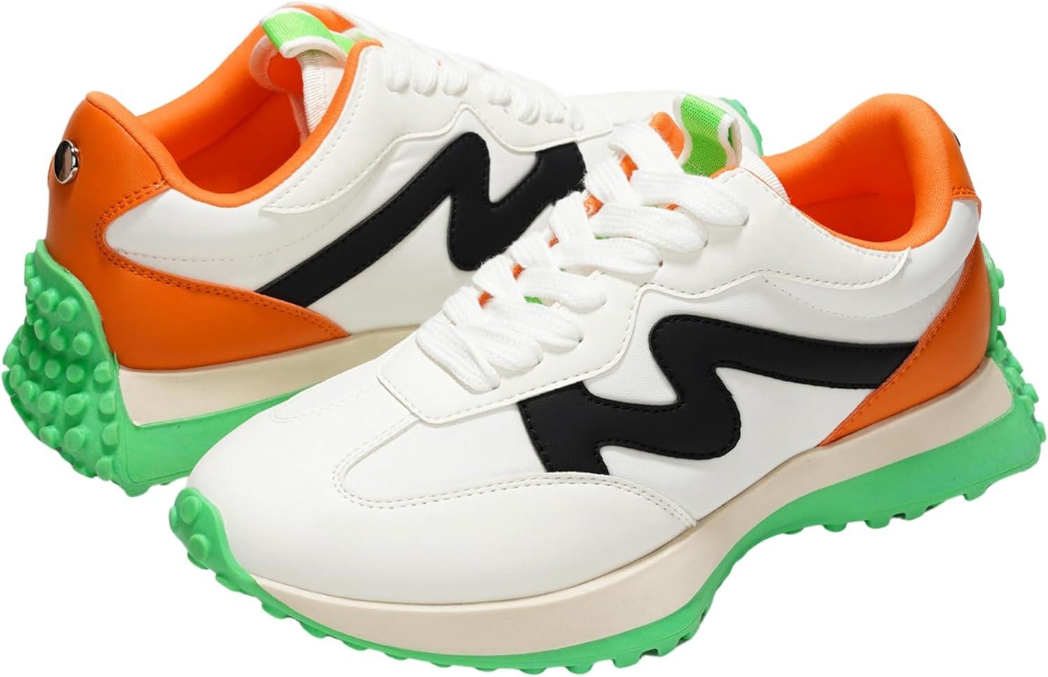 imageProject Cloud Trendy Sneakers for Women Memory Foam and NonSlip Comfortable Casual Ladies Shoes for Womens Fashion Sneakers Lightweight Laceup Shoes LeccoMulticolor