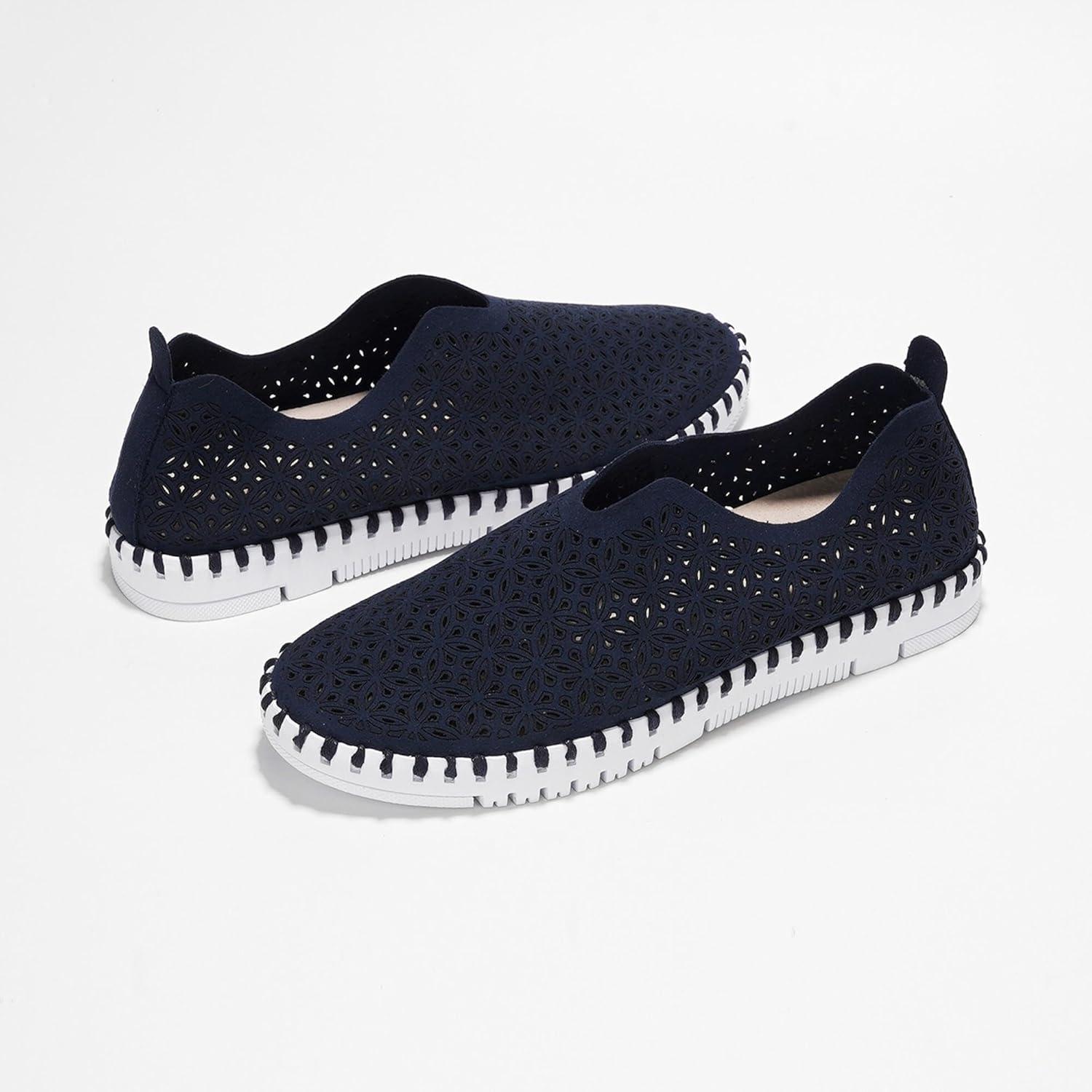 imageProject Cloud Womens Shoes Lightweight Summer Loafers for Women with Memory Foam Insole Breathable Womens Loafers Perfect Summer Shoes for Women 2025 RoseNavy