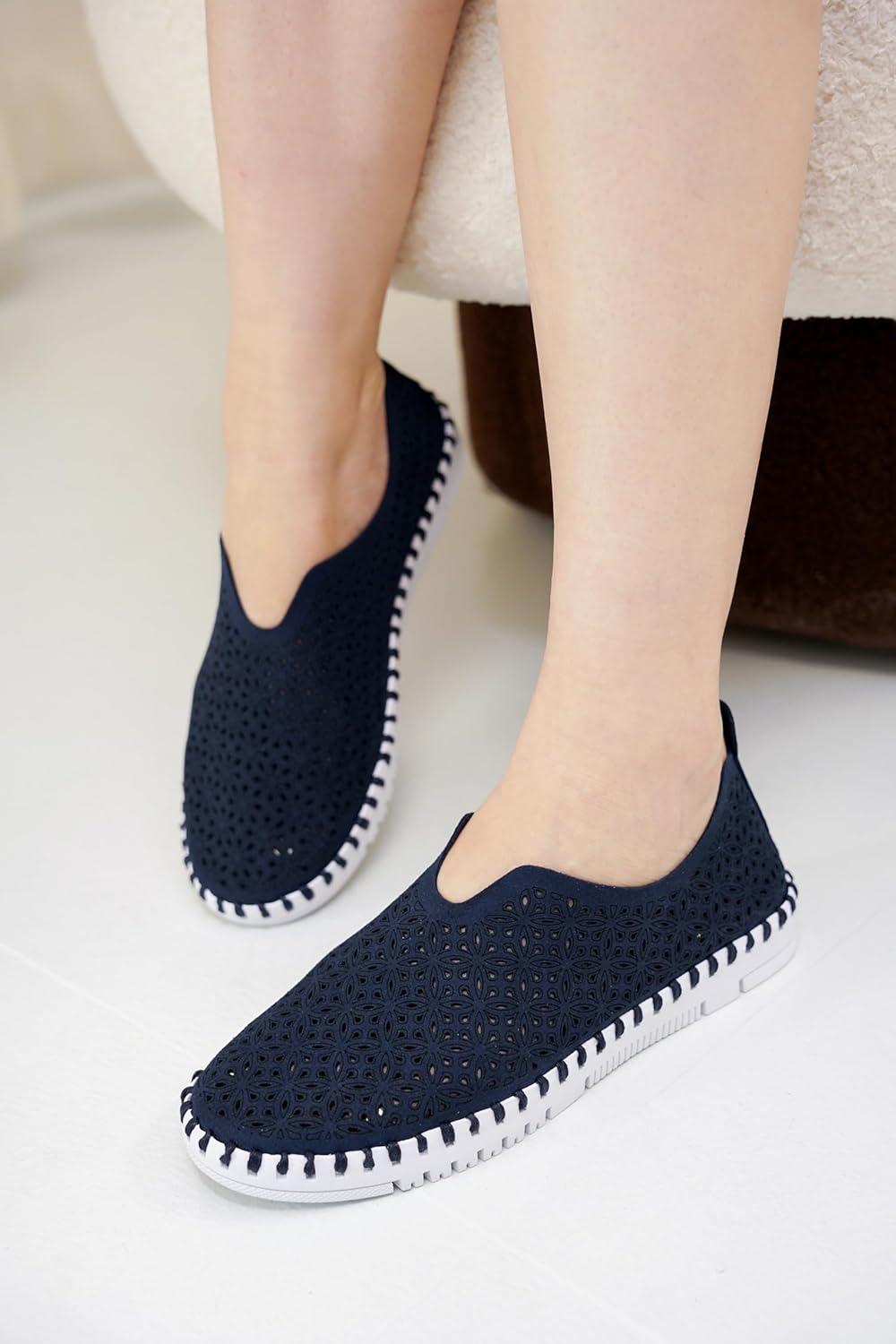 imageProject Cloud Womens Shoes Lightweight Summer Loafers for Women with Memory Foam Insole Breathable Womens Loafers Perfect Summer Shoes for Women 2025 RoseNavy