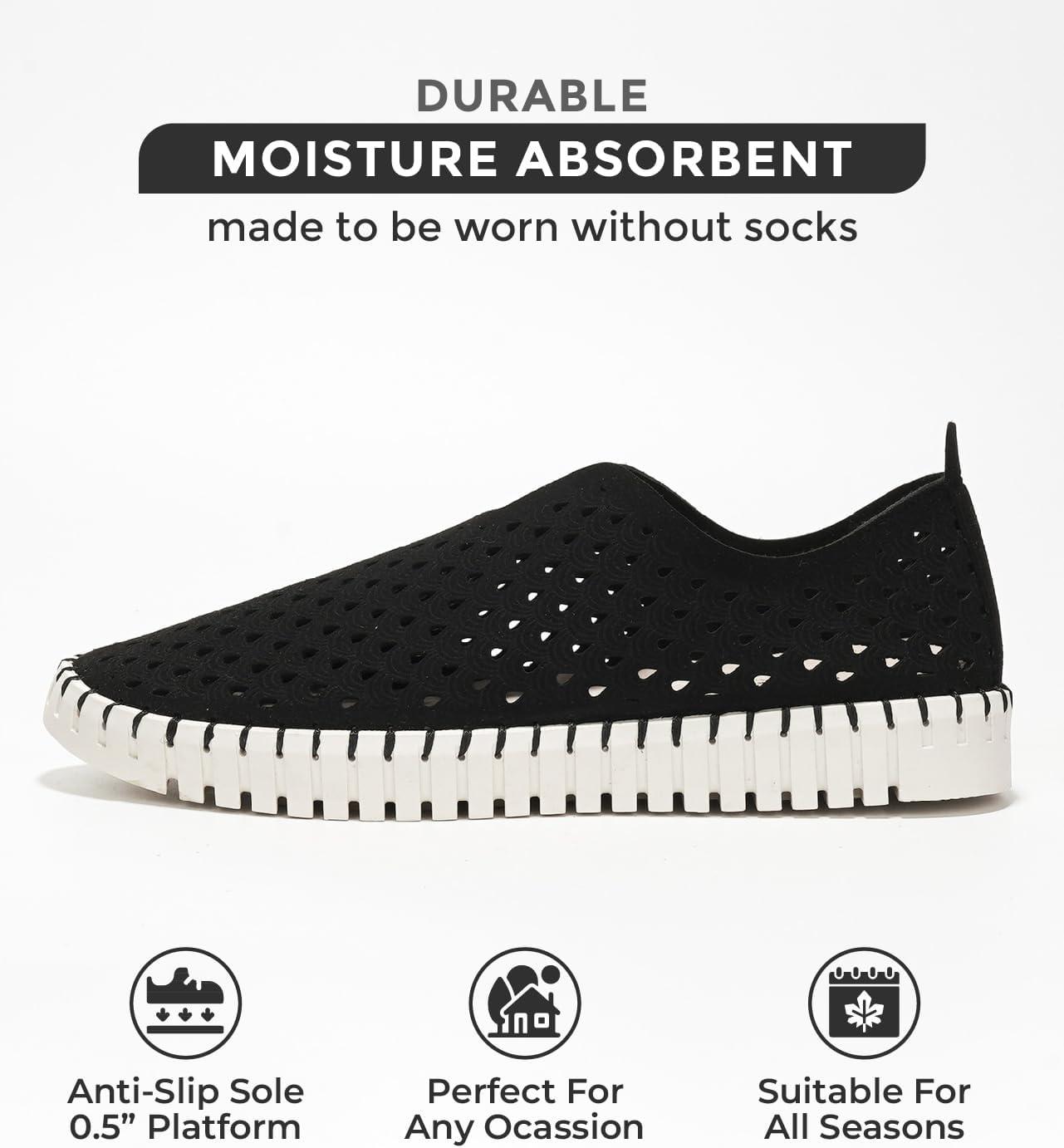 imageProject Cloud Womens Shoes Lightweight Summer Loafers for Women with Memory Foam Insole Stylish ampamp Comfortable Womens Loafers Perfect Summer Shoes for Women 2025 LilyBlack