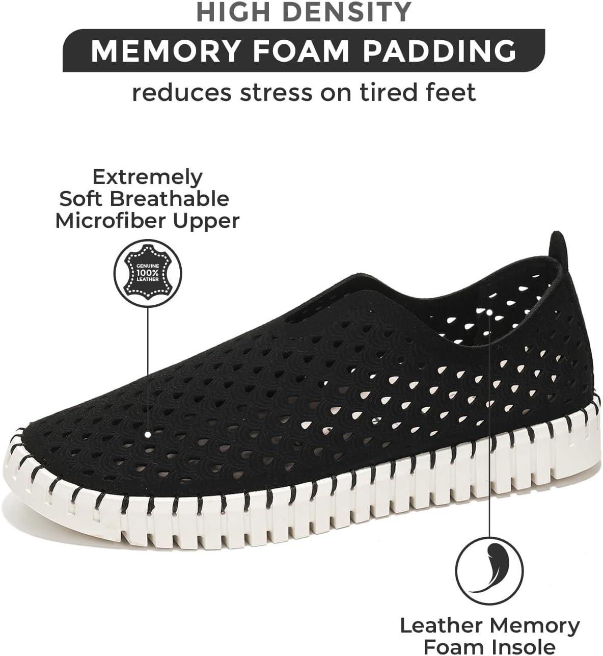 imageProject Cloud Womens Shoes Lightweight Summer Loafers for Women with Memory Foam Insole Stylish ampamp Comfortable Womens Loafers Perfect Summer Shoes for Women 2025 LilyBlack