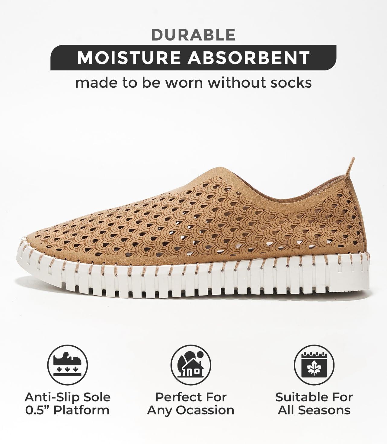 imageProject Cloud Womens Shoes Lightweight Summer Loafers for Women with Memory Foam Insole Stylish ampamp Comfortable Womens Loafers Perfect Summer Shoes for Women 2025 LilyBeige