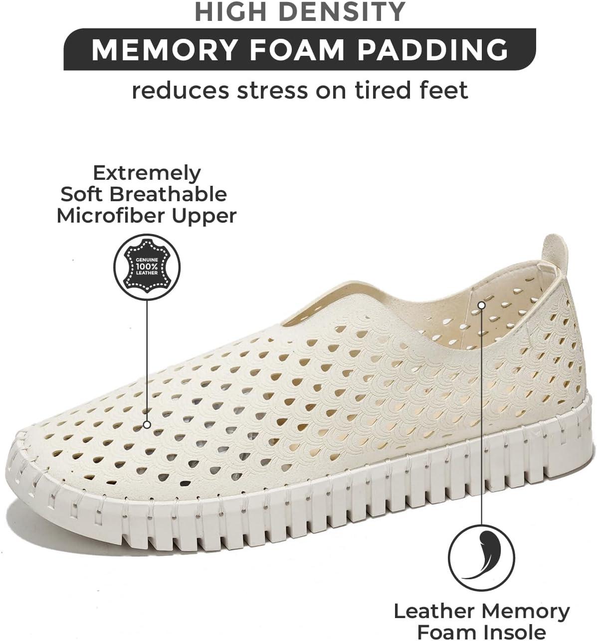 imageProject Cloud Womens Shoes Lightweight Summer Loafers for Women with Memory Foam Insole Stylish ampamp Comfortable Womens Loafers Perfect Summer Shoes for Women 2025 LilyWhite