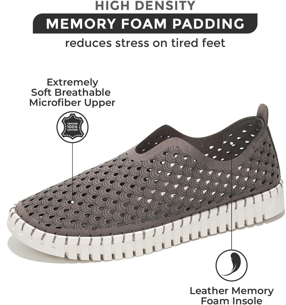 imageProject Cloud Womens Shoes Lightweight Summer Loafers for Women with Memory Foam Insole Stylish ampamp Comfortable Womens Loafers Perfect Summer Shoes for Women 2025 LilyGrey