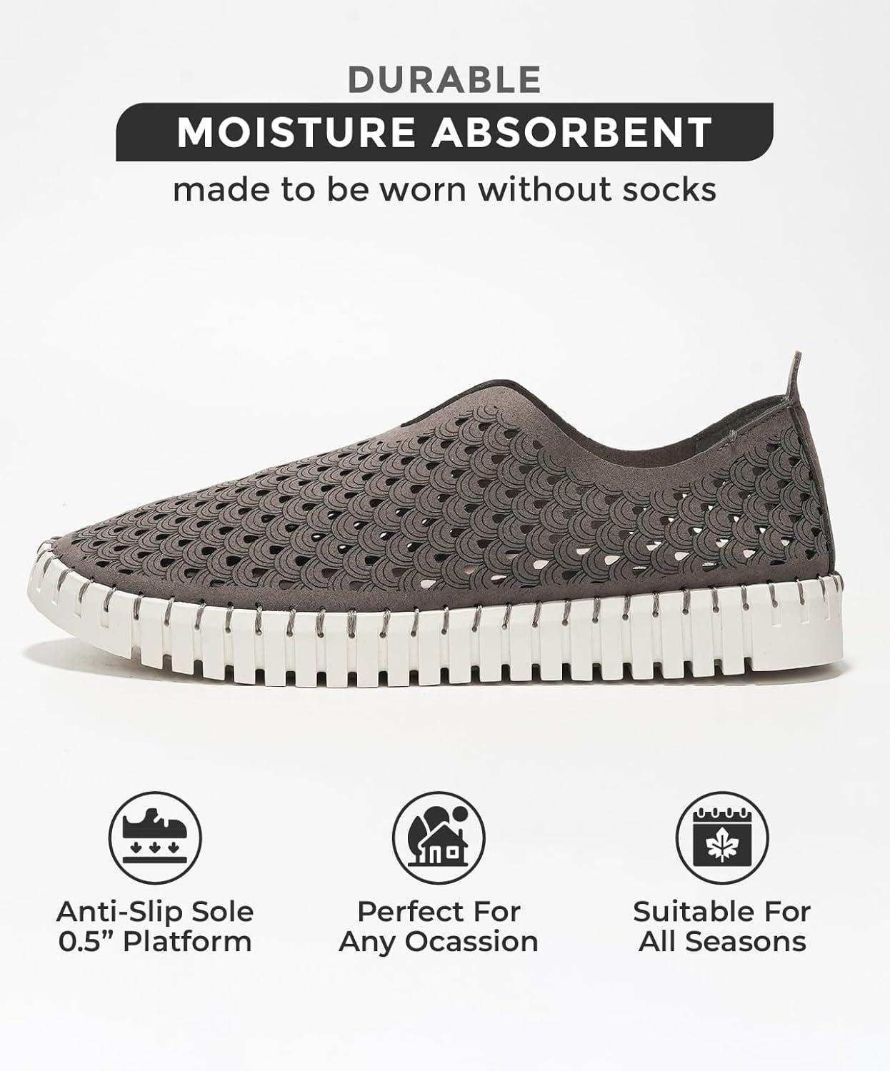 imageProject Cloud Womens Shoes Lightweight Summer Loafers for Women with Memory Foam Insole Stylish ampamp Comfortable Womens Loafers Perfect Summer Shoes for Women 2025 LilyGrey