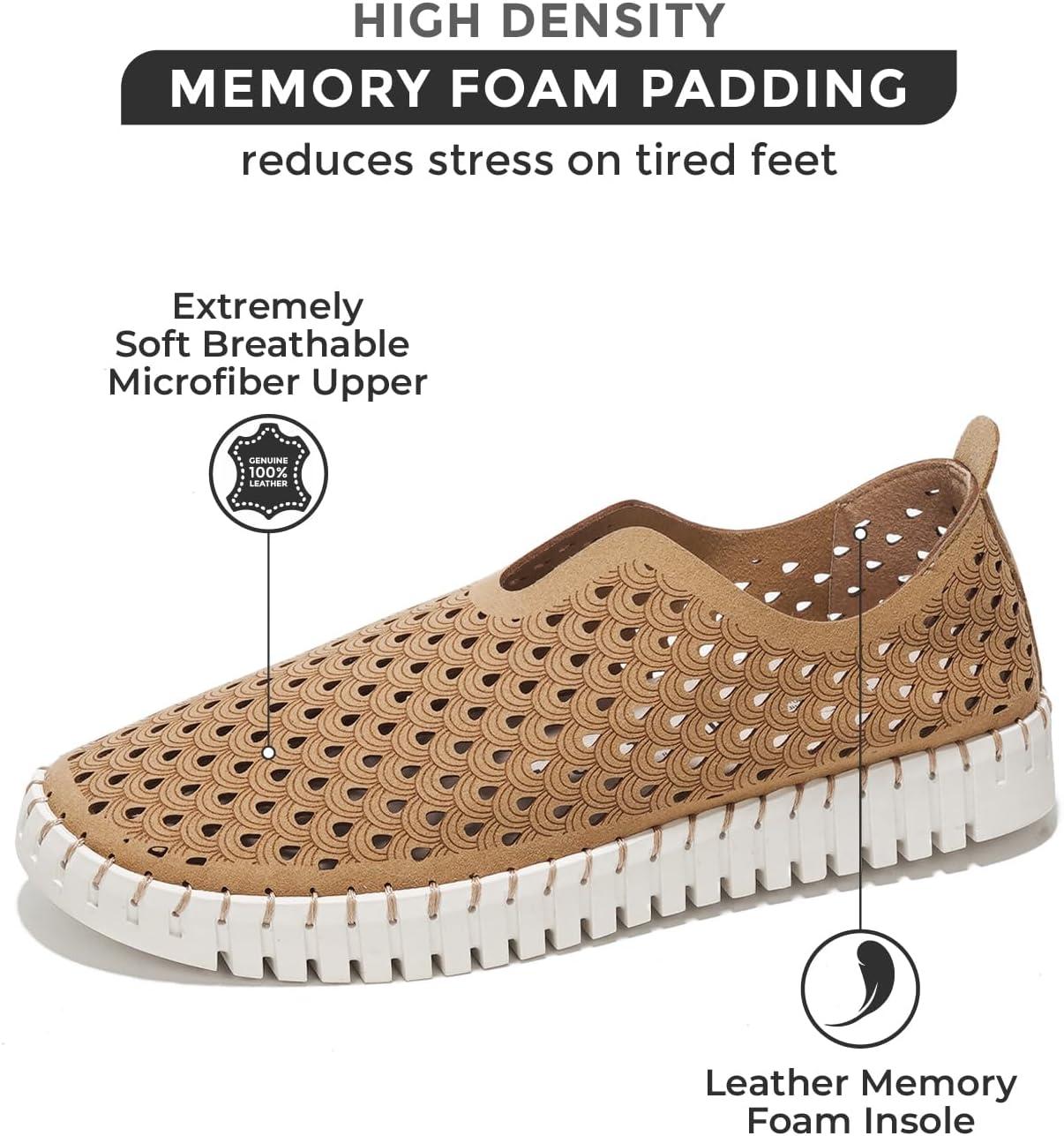 imageProject Cloud Womens Shoes Lightweight Summer Loafers for Women with Memory Foam Insole Stylish ampamp Comfortable Womens Loafers Perfect Summer Shoes for Women 2025 LilyBeige