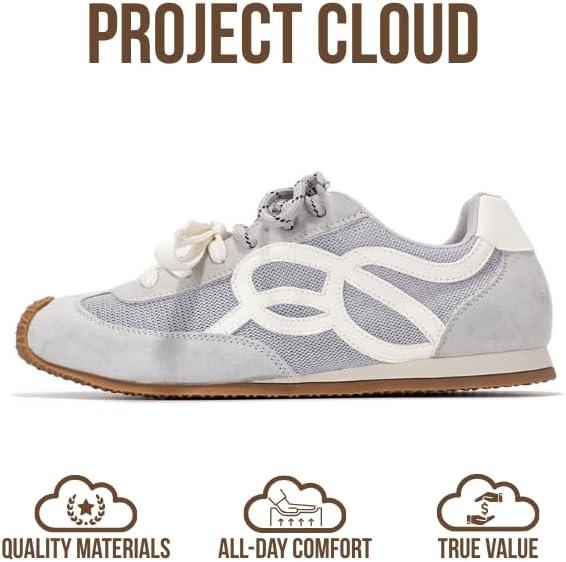 imageProject Cloud Womens Shoes with Memory Foam Insole Trendy Sneakers for Women Lightweight ampamp NonSlip Womens Sneakers Walking Shoes for Women Footwear LowyLight Blue