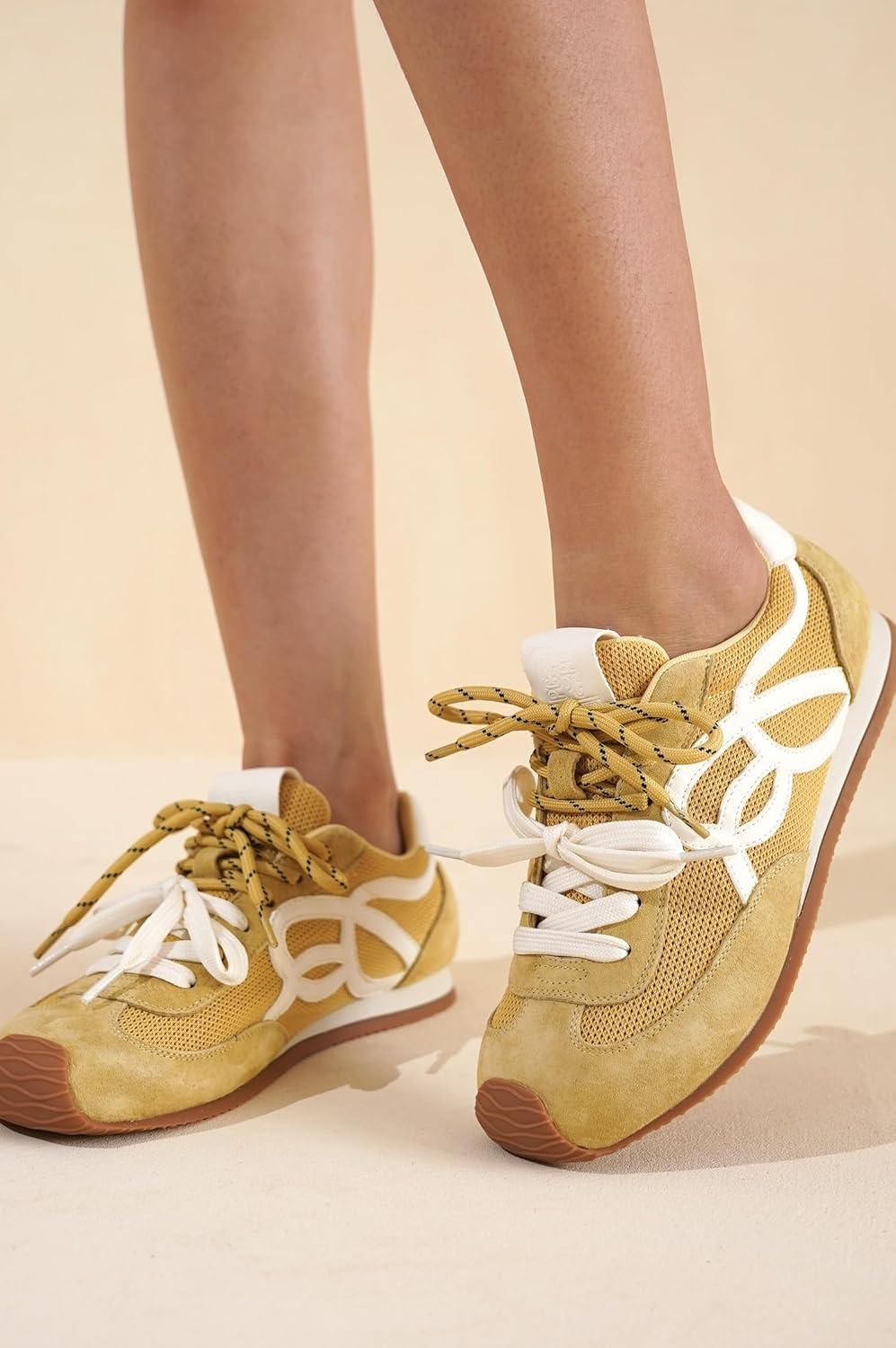 imageProject Cloud Womens Shoes with Memory Foam Insole Trendy Sneakers for Women Lightweight ampamp NonSlip Womens Sneakers Walking Shoes for Women Footwear LowyLight Yellow