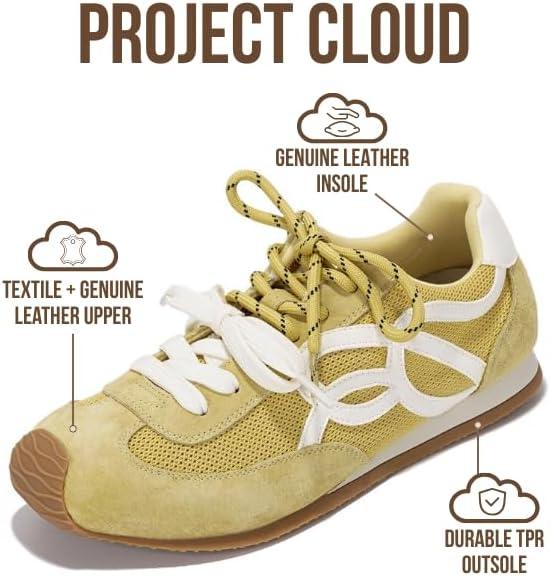 imageProject Cloud Womens Shoes with Memory Foam Insole Trendy Sneakers for Women Lightweight ampamp NonSlip Womens Sneakers Walking Shoes for Women Footwear LowyLight Yellow