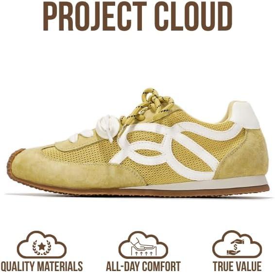 imageProject Cloud Womens Shoes with Memory Foam Insole Trendy Sneakers for Women Lightweight ampamp NonSlip Womens Sneakers Walking Shoes for Women Footwear LowyLight Yellow