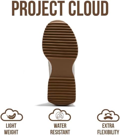 imageProject Cloud Womens Sneakers Memory Foam Insole and Lightweight Spring Shoes NonSlip Lace Up Trendy Shoes Fashion Sneakers for Women 2025Beige