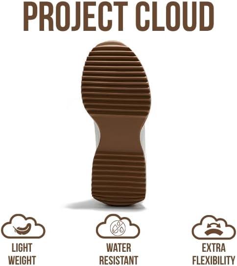 imageProject Cloud Womens Sneakers Memory Foam Insole and Lightweight Spring Shoes NonSlip Lace Up Trendy Shoes Fashion Sneakers for Women 2025Cream