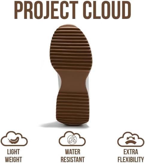 imageProject Cloud Womens Sneakers Memory Foam Insole and Lightweight Spring Shoes NonSlip Lace Up Trendy Shoes Fashion Sneakers for Women 2025White