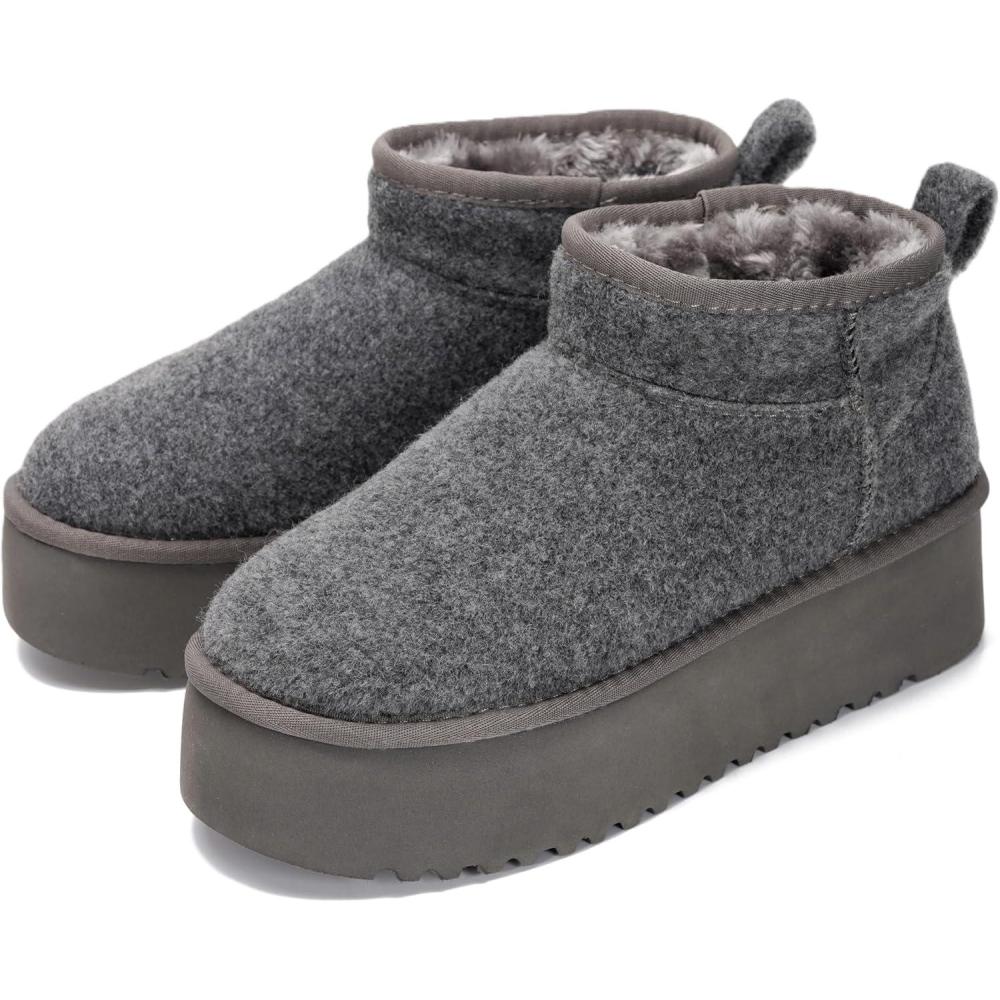 imageProject Cloud 100 Genuine Leather Ankle Boots for Women  AntiSlip Memory Foam Insole Womens Boots  Lightweight Winter Womens Shoes Ankle Booties for Women HuggyDark Grey Flannel