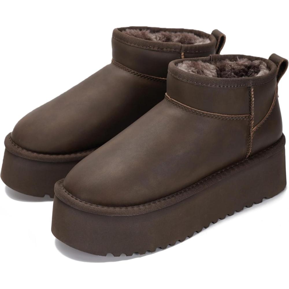 imageProject Cloud 100 Genuine Leather Ankle Boots for Women  AntiSlip Memory Foam Insole Womens Boots  Lightweight Winter Womens Shoes Ankle Booties for Women HuggyBrown Distressed