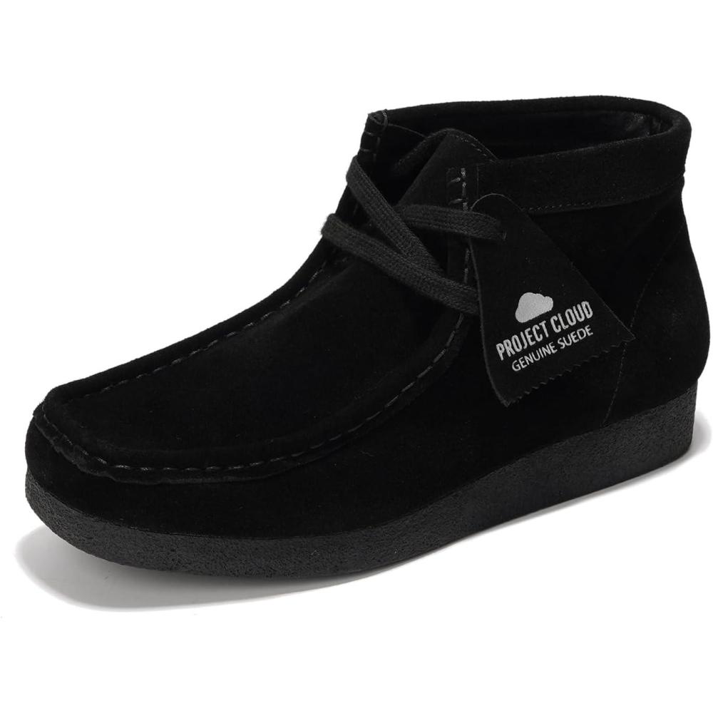 imageProject Cloud 100 Genuine Leather Ankle Boots for Women  Lightweight ampamp Non Slip Womens Shoes  Memory Foam Insole Chukka Boots  Water Resistant Fashion Shoes for Women 2025 Wally BootBlack