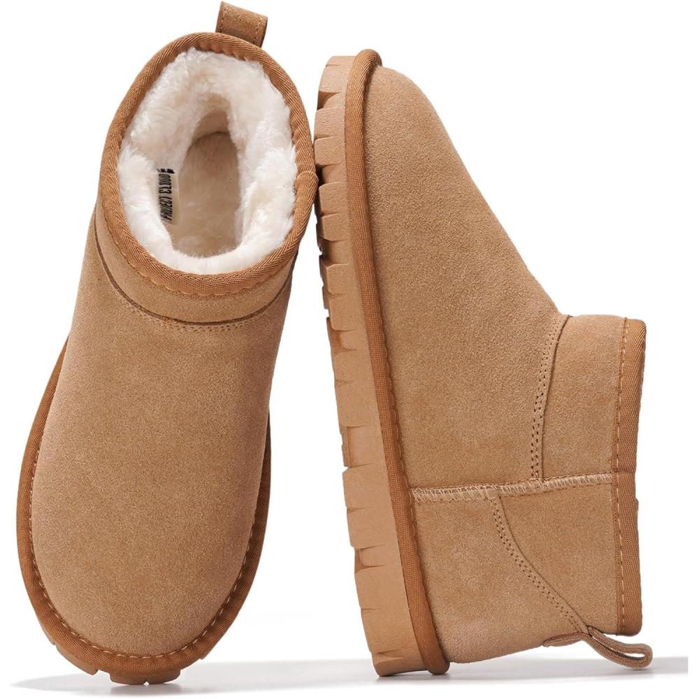 imageProject Cloud 100 Genuine Leather Ankle Boots for Women  Water Resistant Womens Boots with Memory Foam Insole  Comfortable Fall Shoes for Women 2025 HikeyChestnut Suede